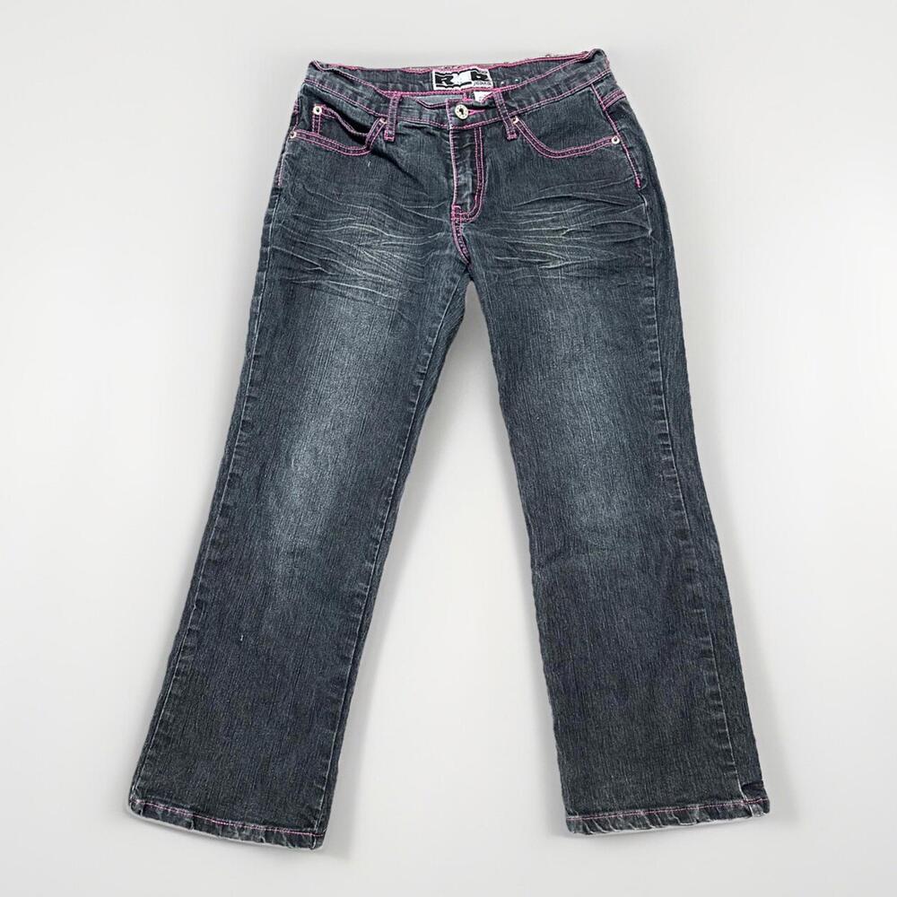 Vintage‎ R4R Rave 4 Real Jeans Women's Size 5 Black Denim Y2K